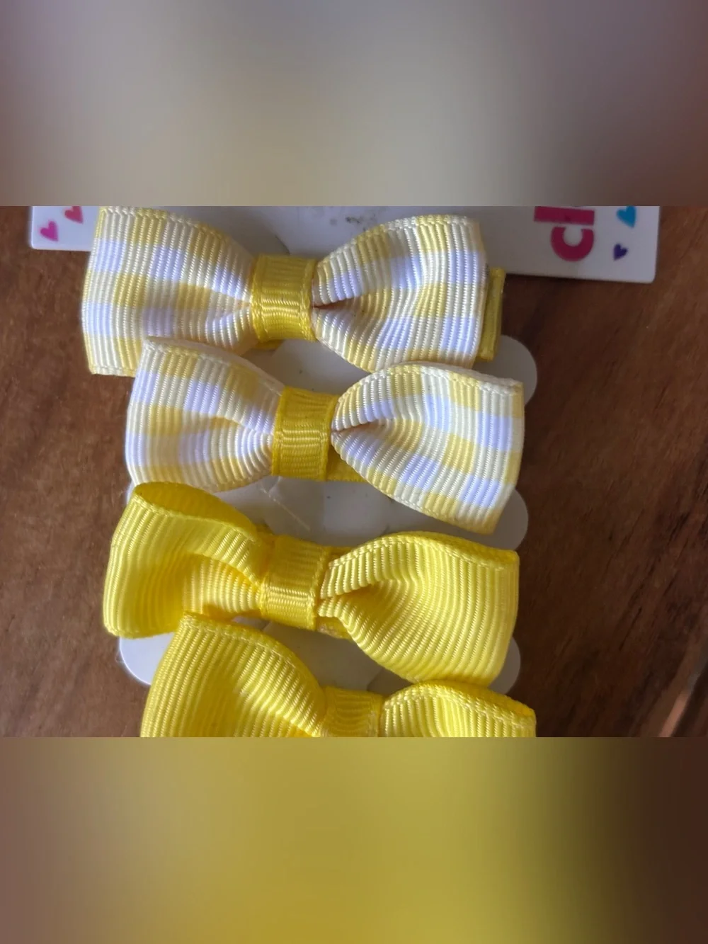 NWT Claire's Hair Bows & Clips Yellow Gingham Glitter Hearts Koala Bears Fox
